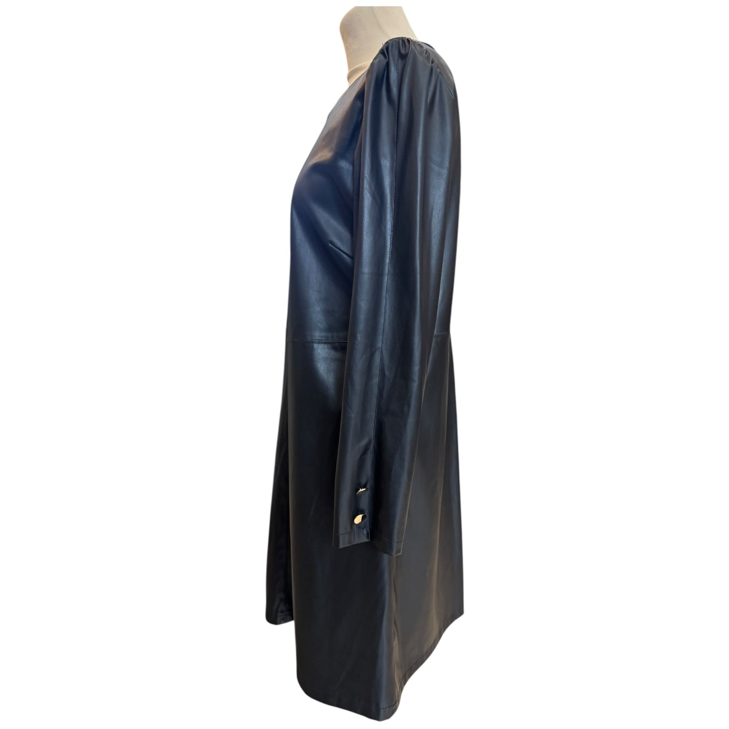 Emme Marella Black Pleather Dress - 14 - NEW