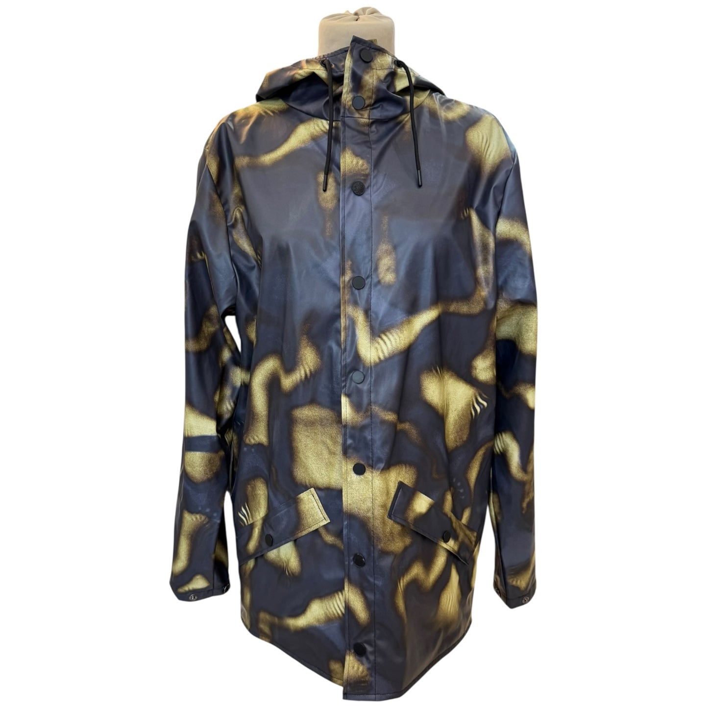 Rains Purple and Green Abstract Rain Coat - 10