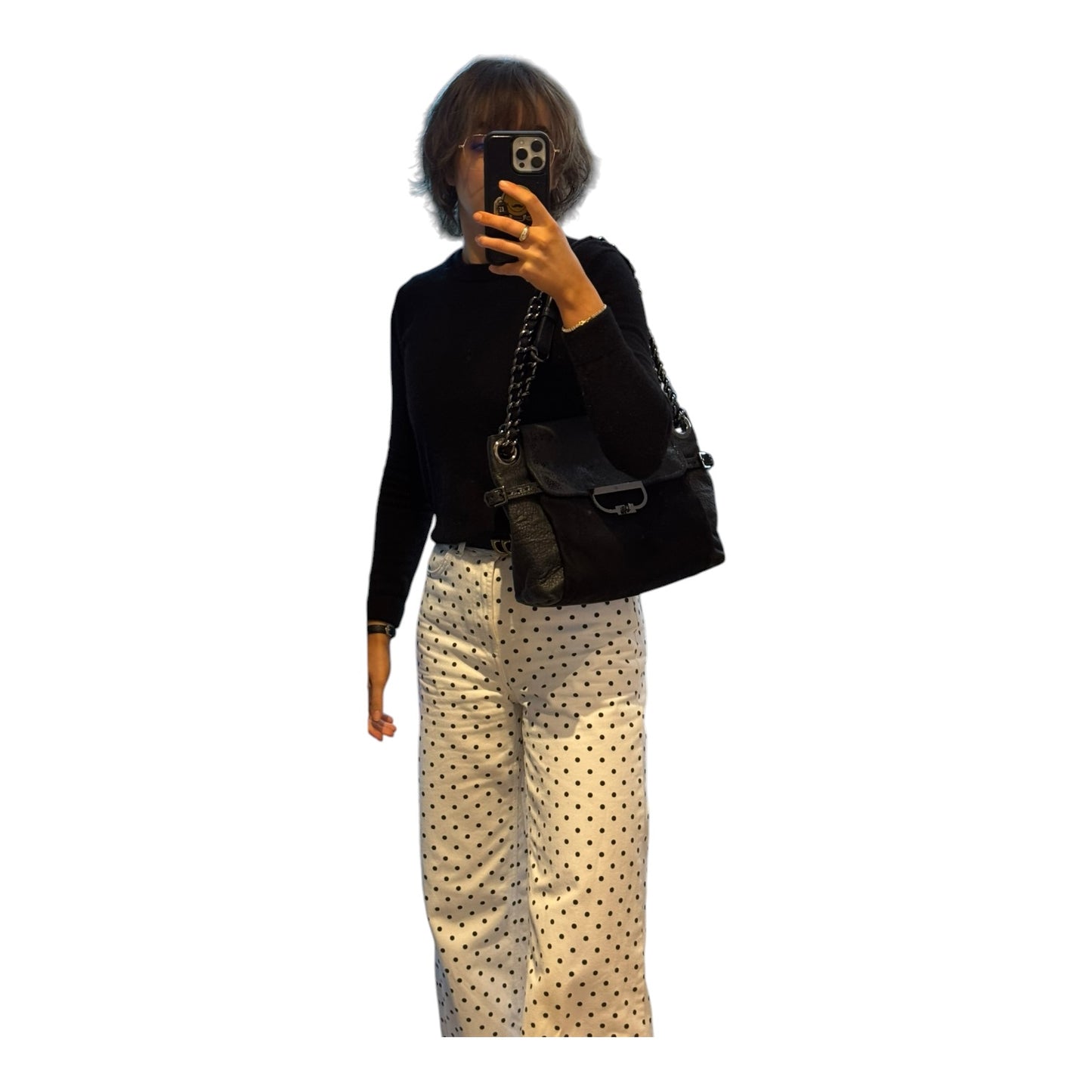 Mulberry Jenah Black Leather and Suede Bag