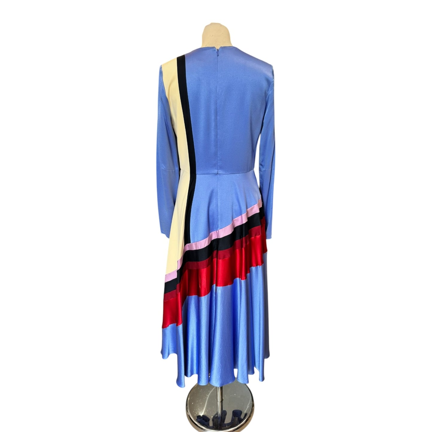Roksanda Etta Striped Silk Midi Dress - 10