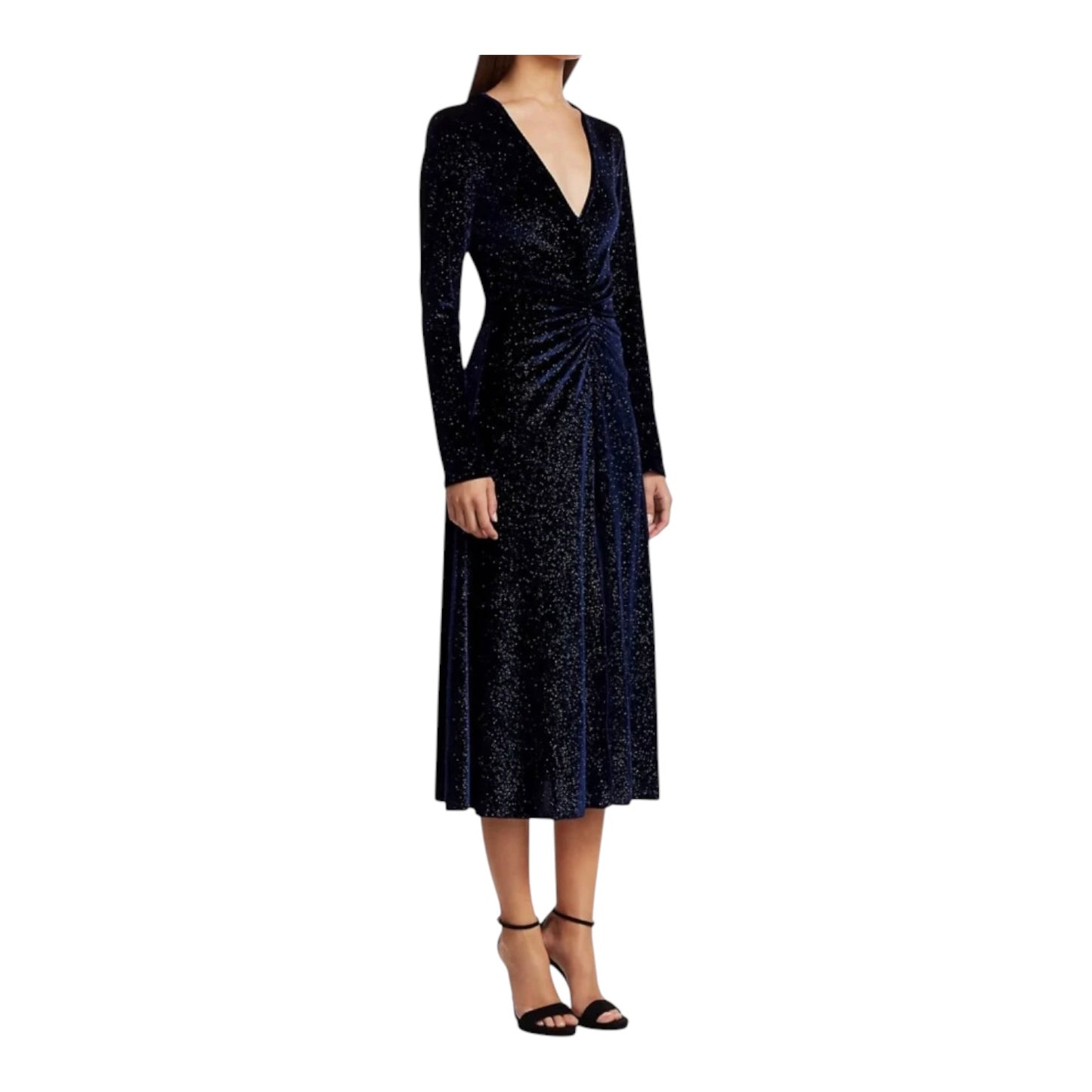 Rotate Birger Christensen Navy Velvet Sparkle Dress - 10/12