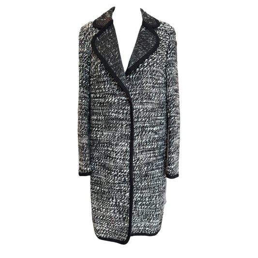 Escada Black and White Tweed Coat - 12