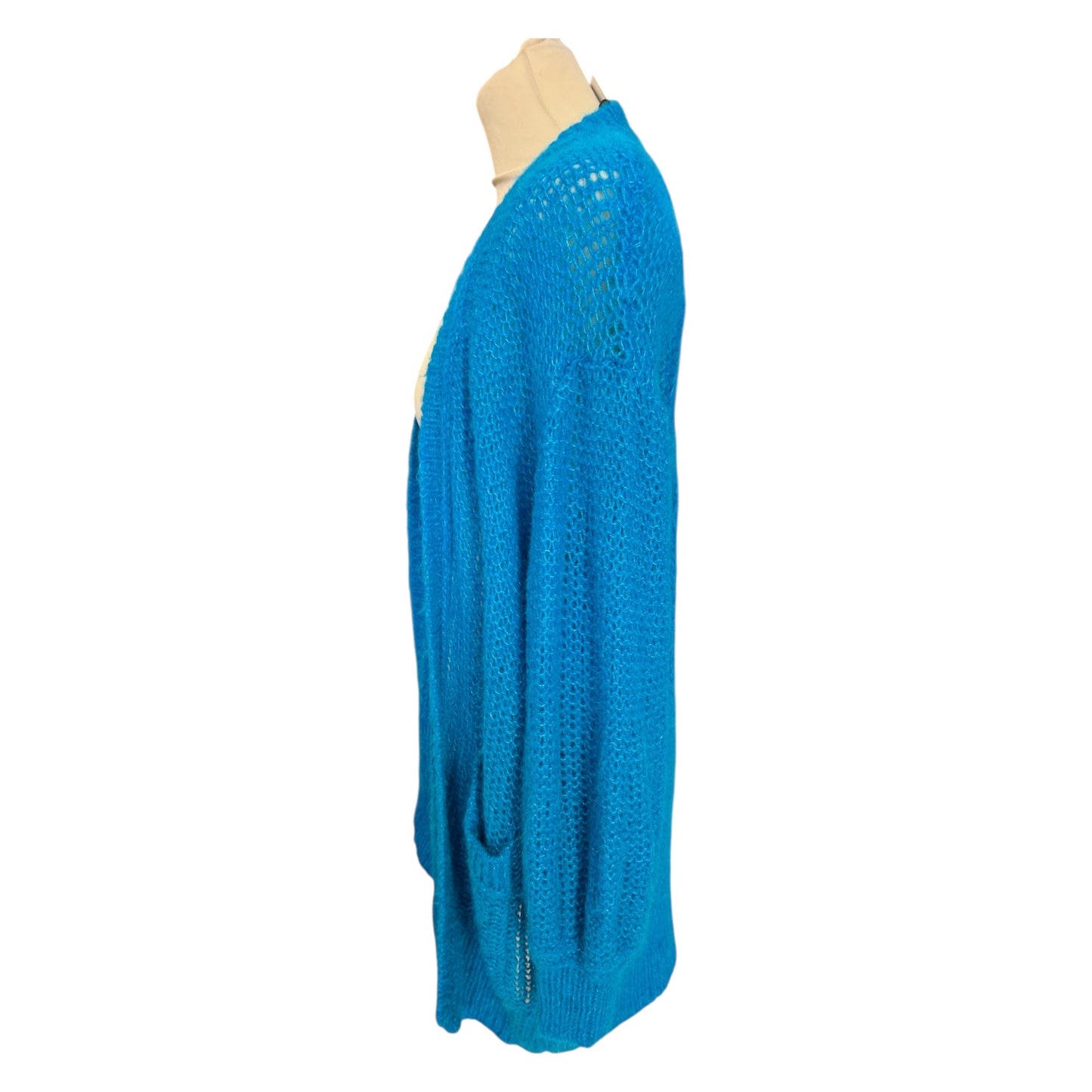 Marc Cain Blue 'Smile' Longline Cardigan - 12/14