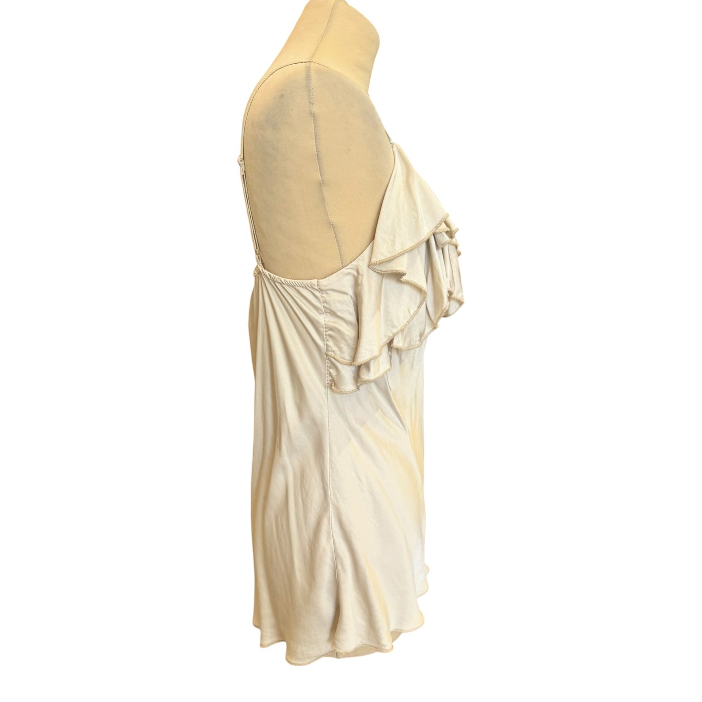 Costa Mani Taupe Ruffle Cami Top - 10