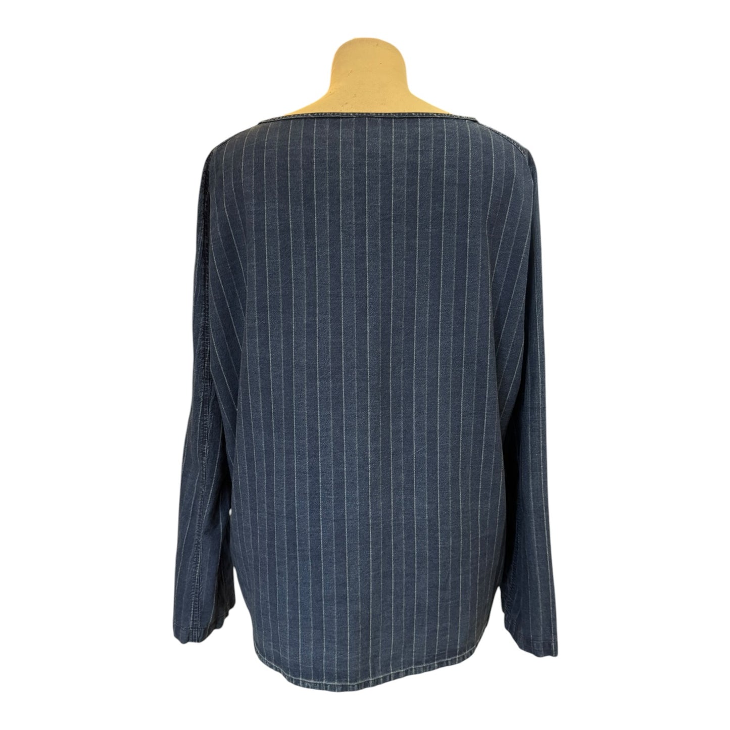 Ischiko Denim Stripe Top - 14