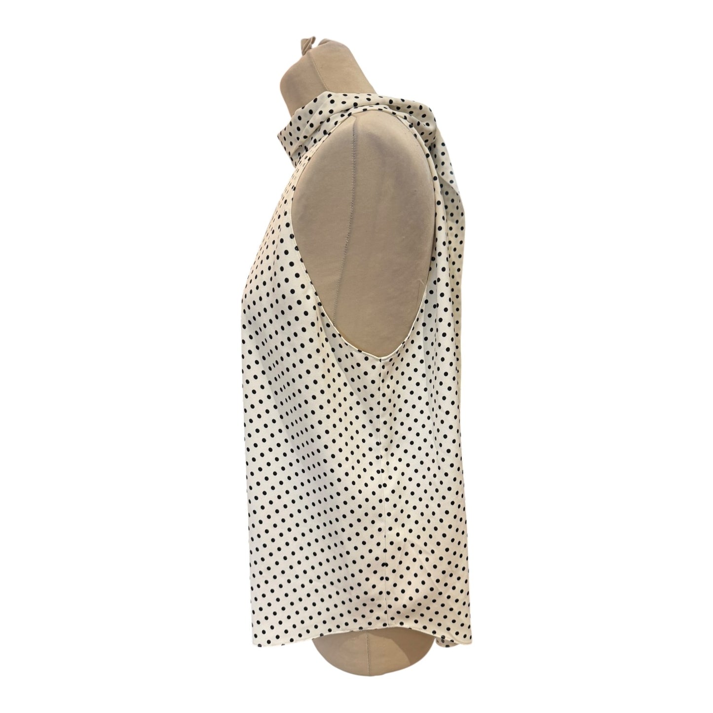 Me + Em Cream Polka Dot Halterneck Top - 16