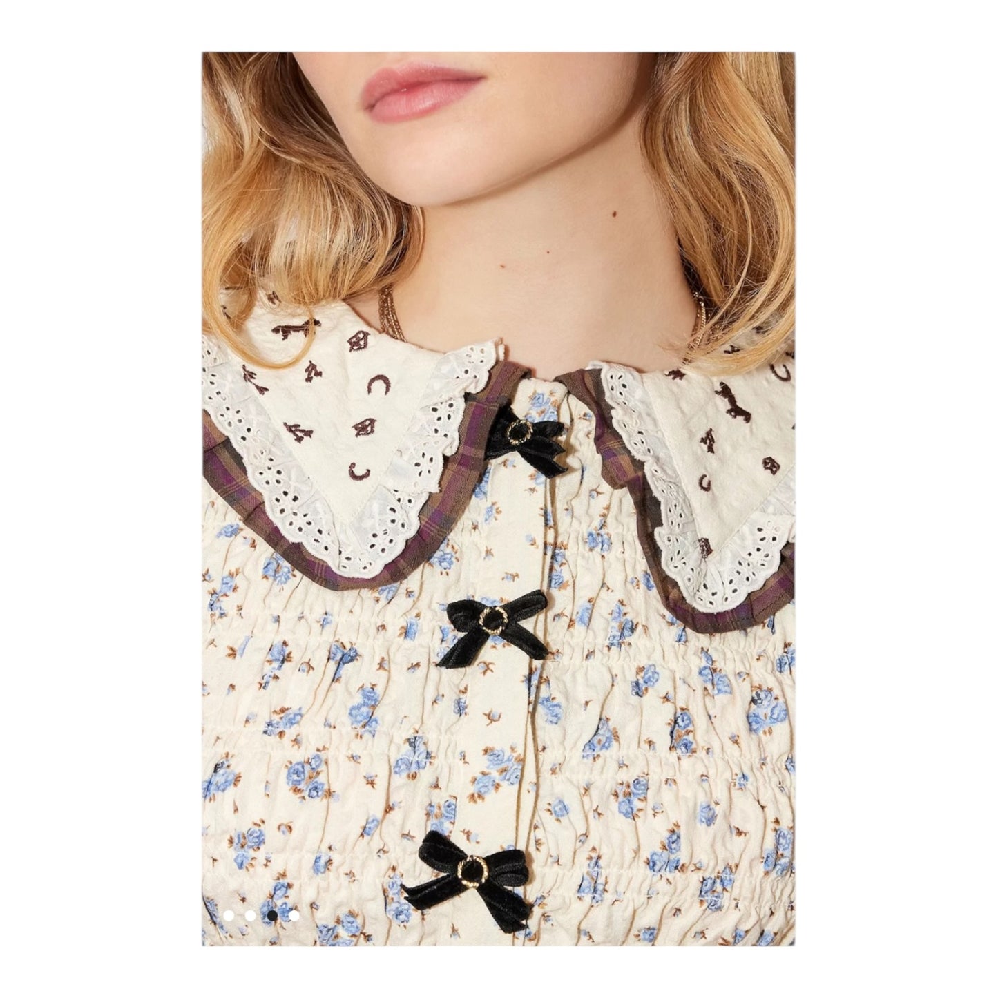 Kimchi Blue Collared Blouse - 12 - NEW