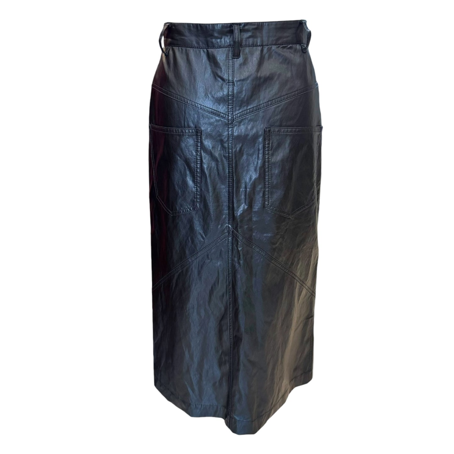 Isabel Marant Black Pleather Skirt - 8