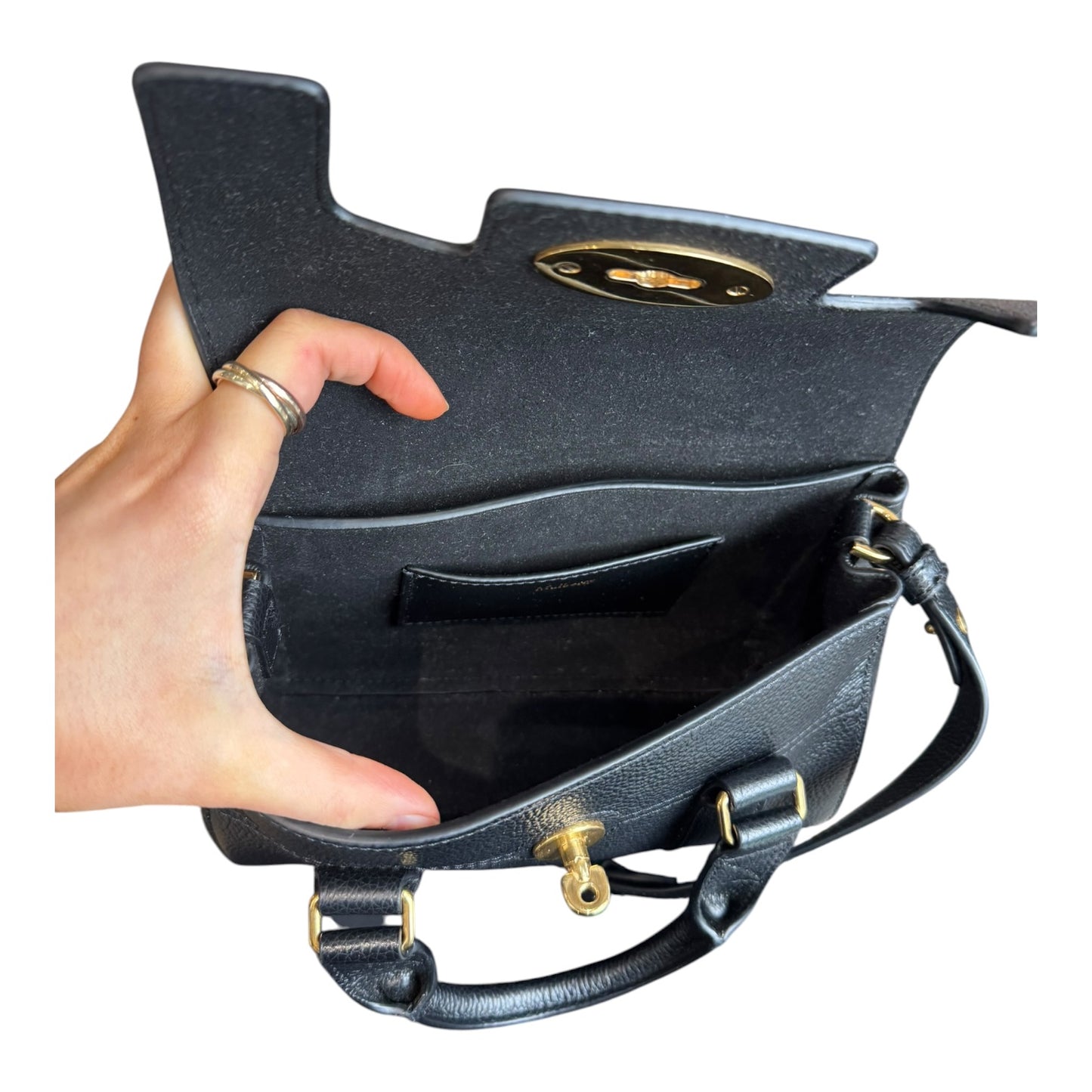 Mulberry Mini Bayswater Black Small Classic Grain