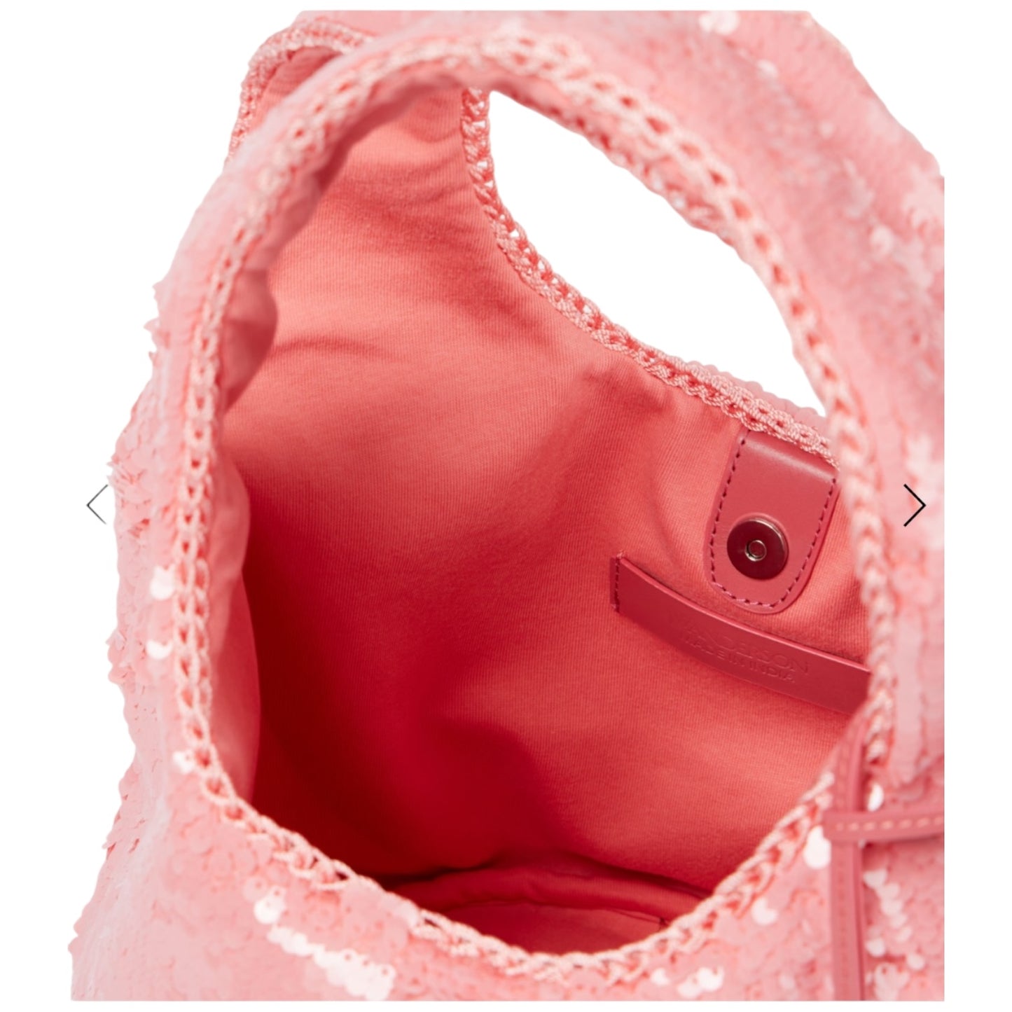 JW Anderson Pink Mini Sequined Tote Bag