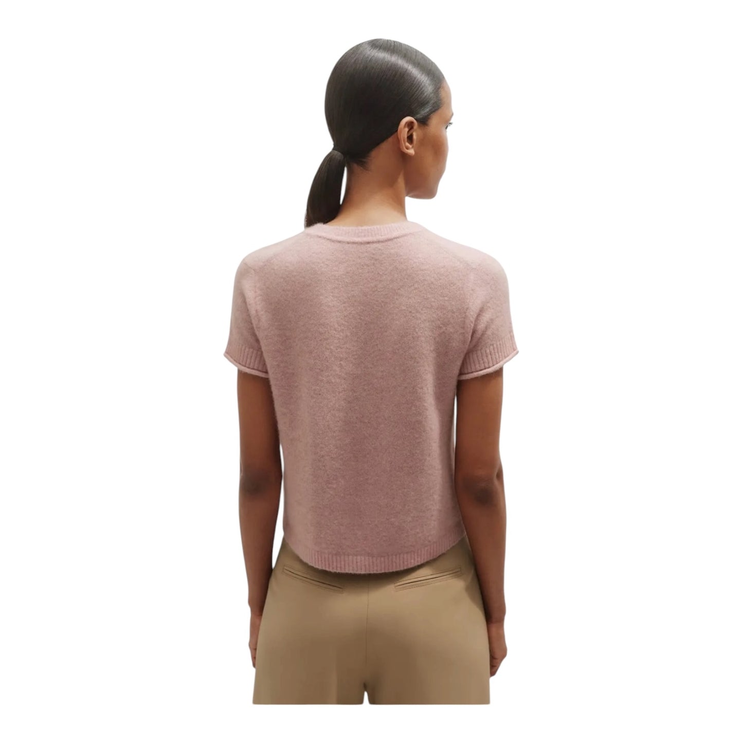 Me + Em Smoke Pink Button Through Knit Baby Tee - 10/12