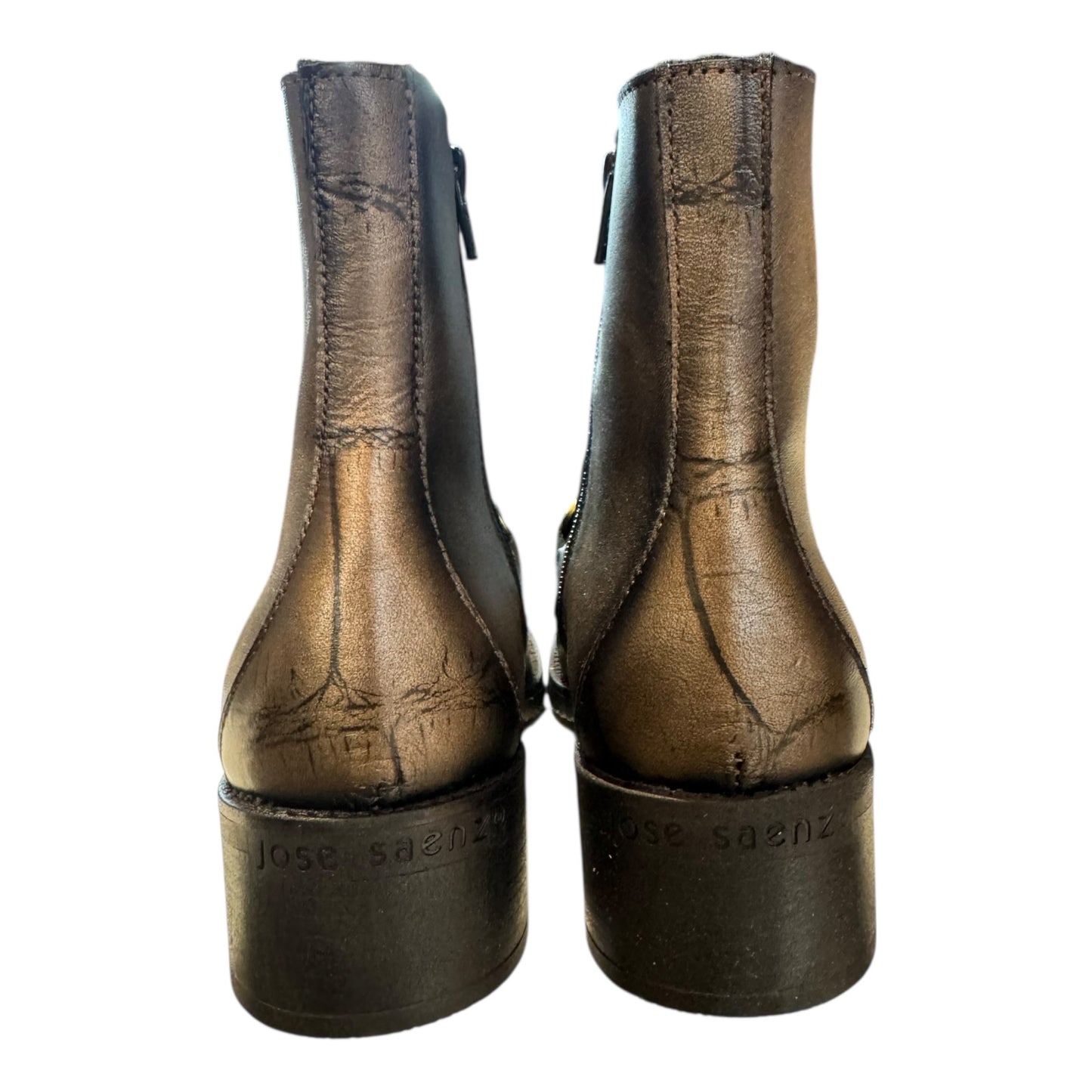 Jose Sanchez Bronze Buckle Boots - 37/4
