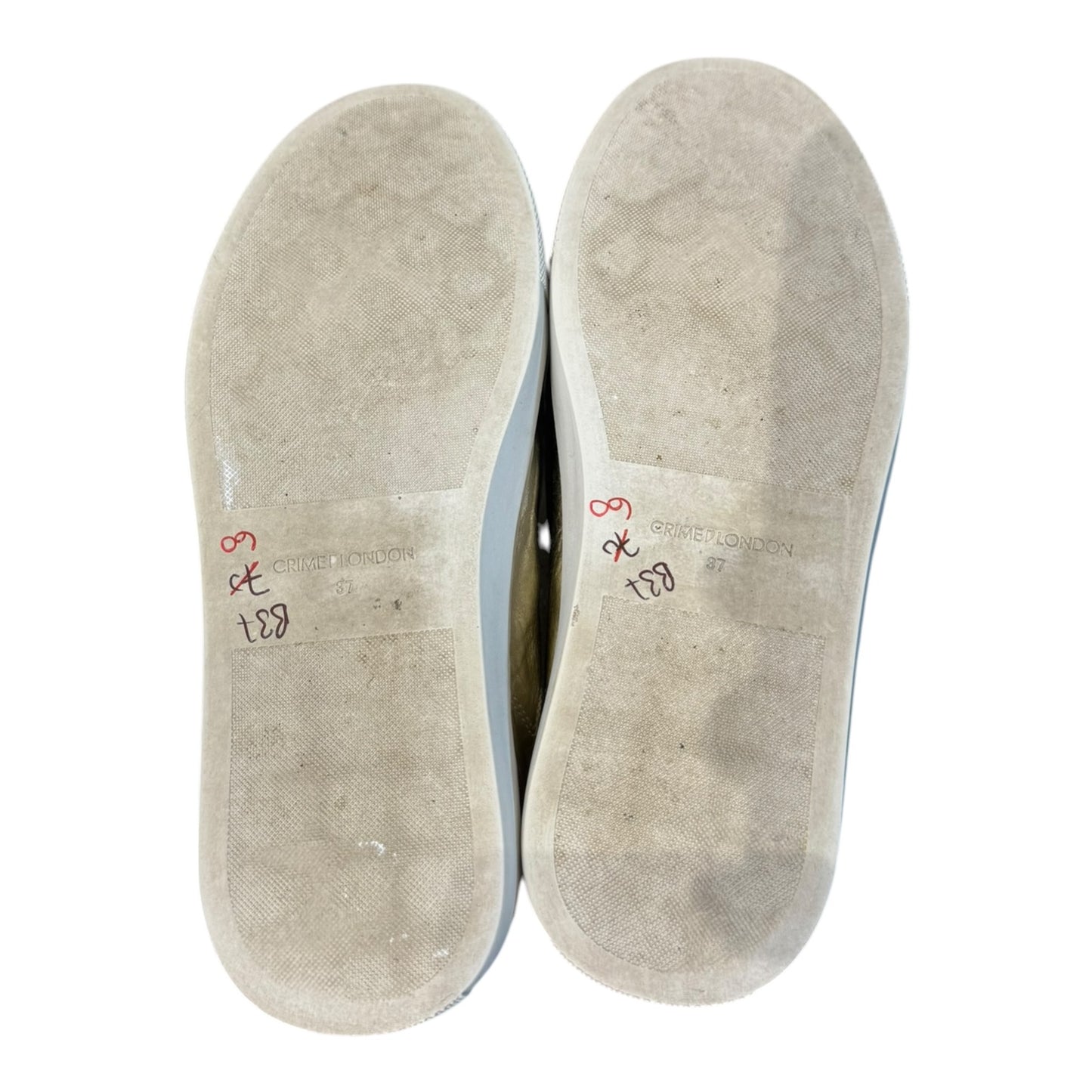 Crime London Champagne Silver Trainers - 37/4