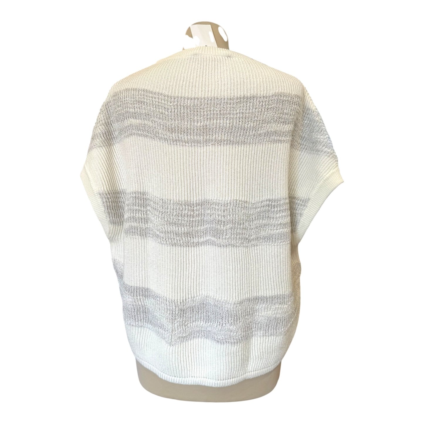Fabiana Filippi White and Silver Sweater Vest - 12