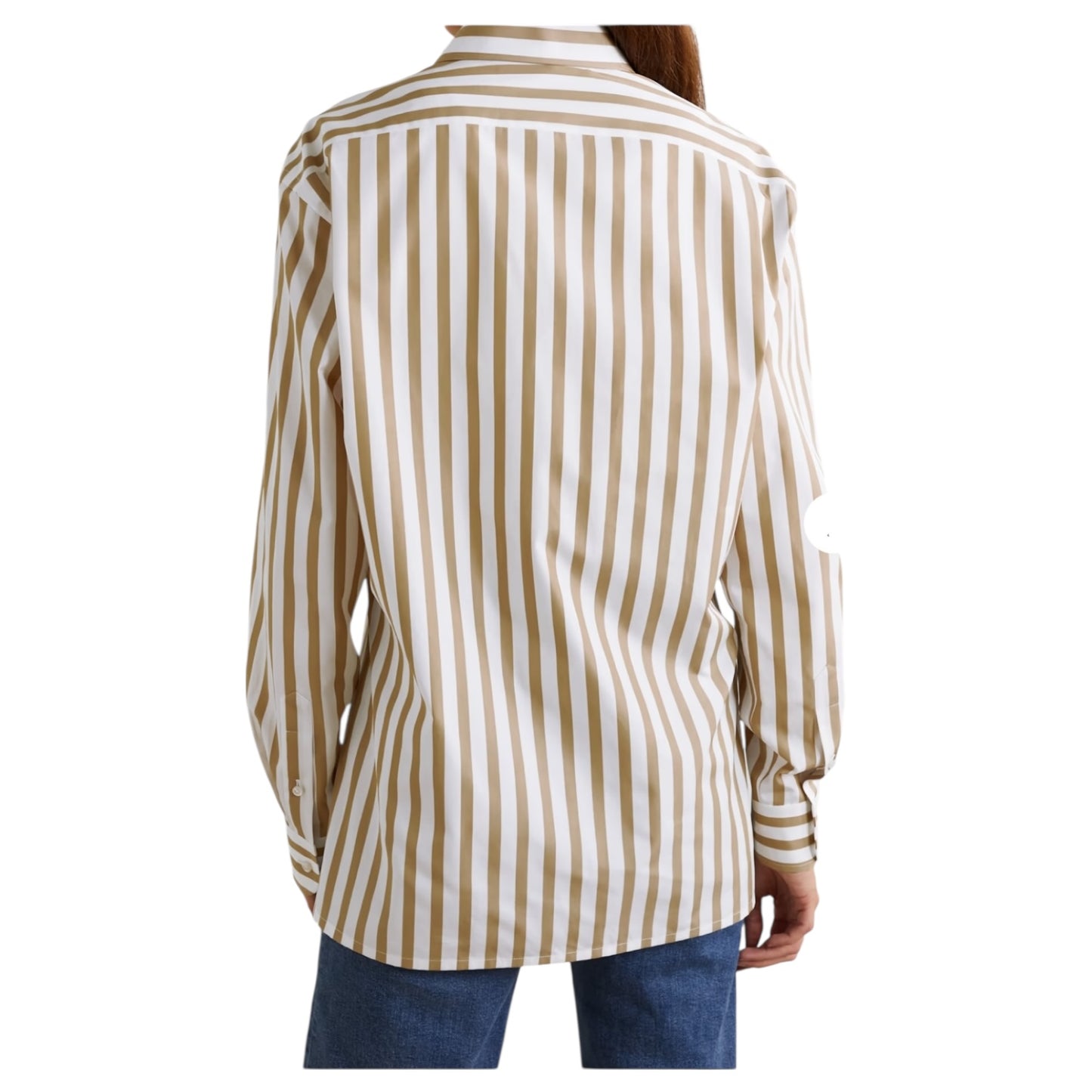 Ralph Lauren Purple Label White and Camel Stripe Shirt - 12