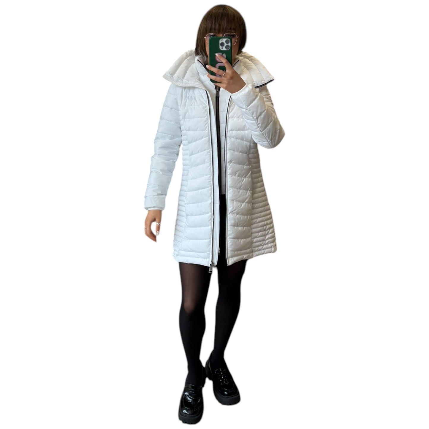 DKNY White Padded Coat - 10