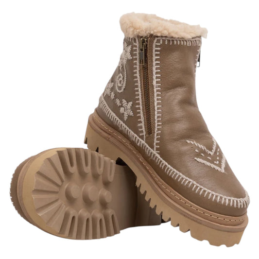 Setsu 3.0. Paisley Ankle Boot Leather Wheat - 39/6