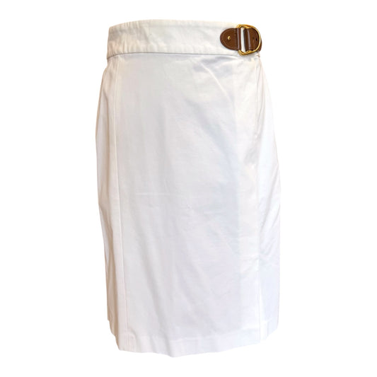 Ralph Lauren White Knee Length Skirt - 10/12
