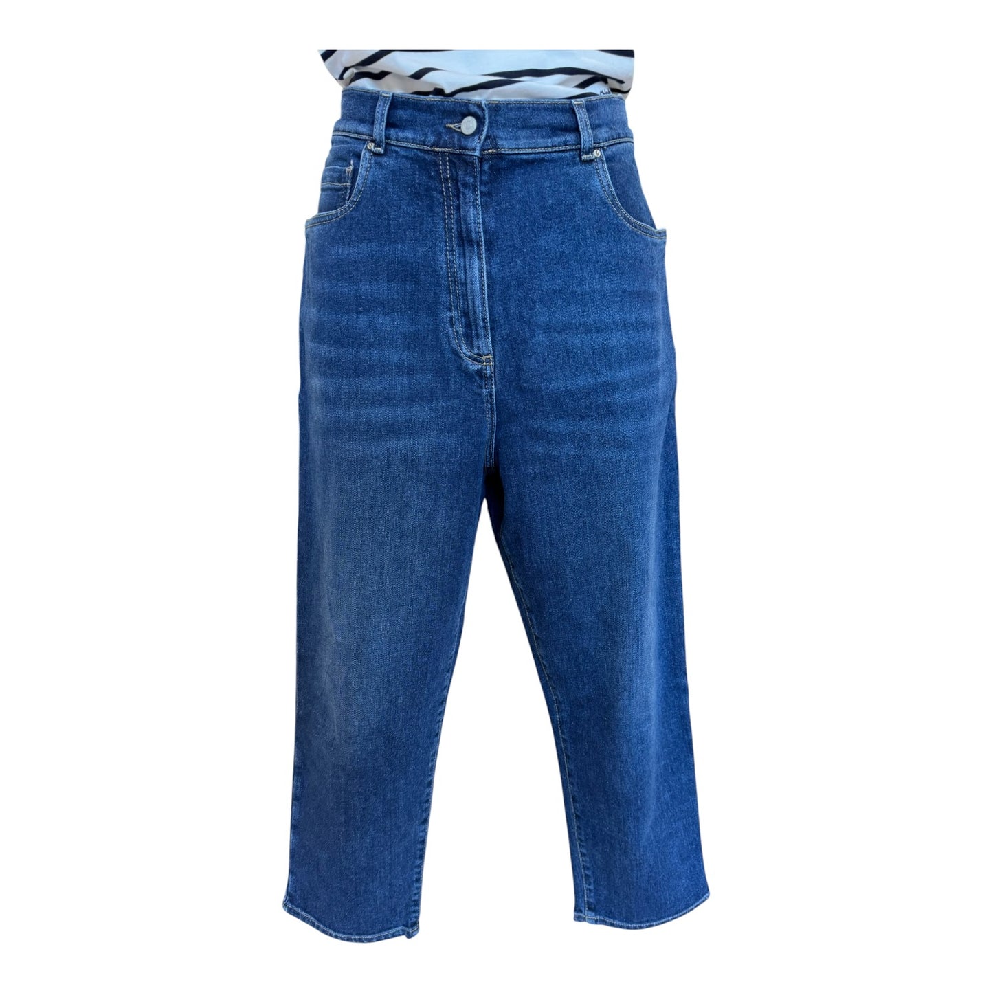 Fabiana Filippi Dark Wash Barrel Jeans - 12