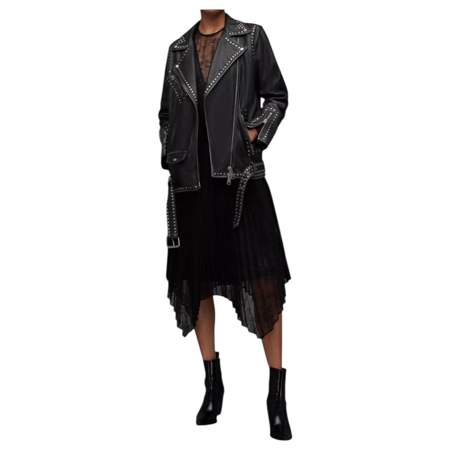 All Saints Billie Studded Biker Jacket - 10/12