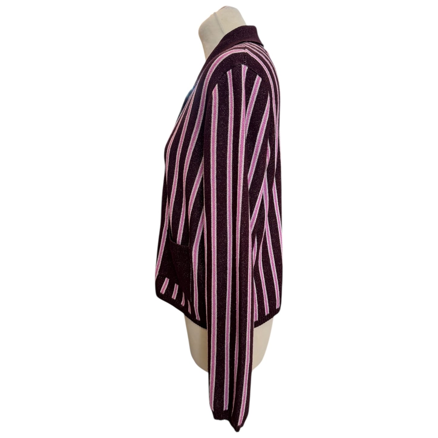 Baum und Pferdgarten Burgundy and Pink Sparkly Cardigan - 12 - NEW