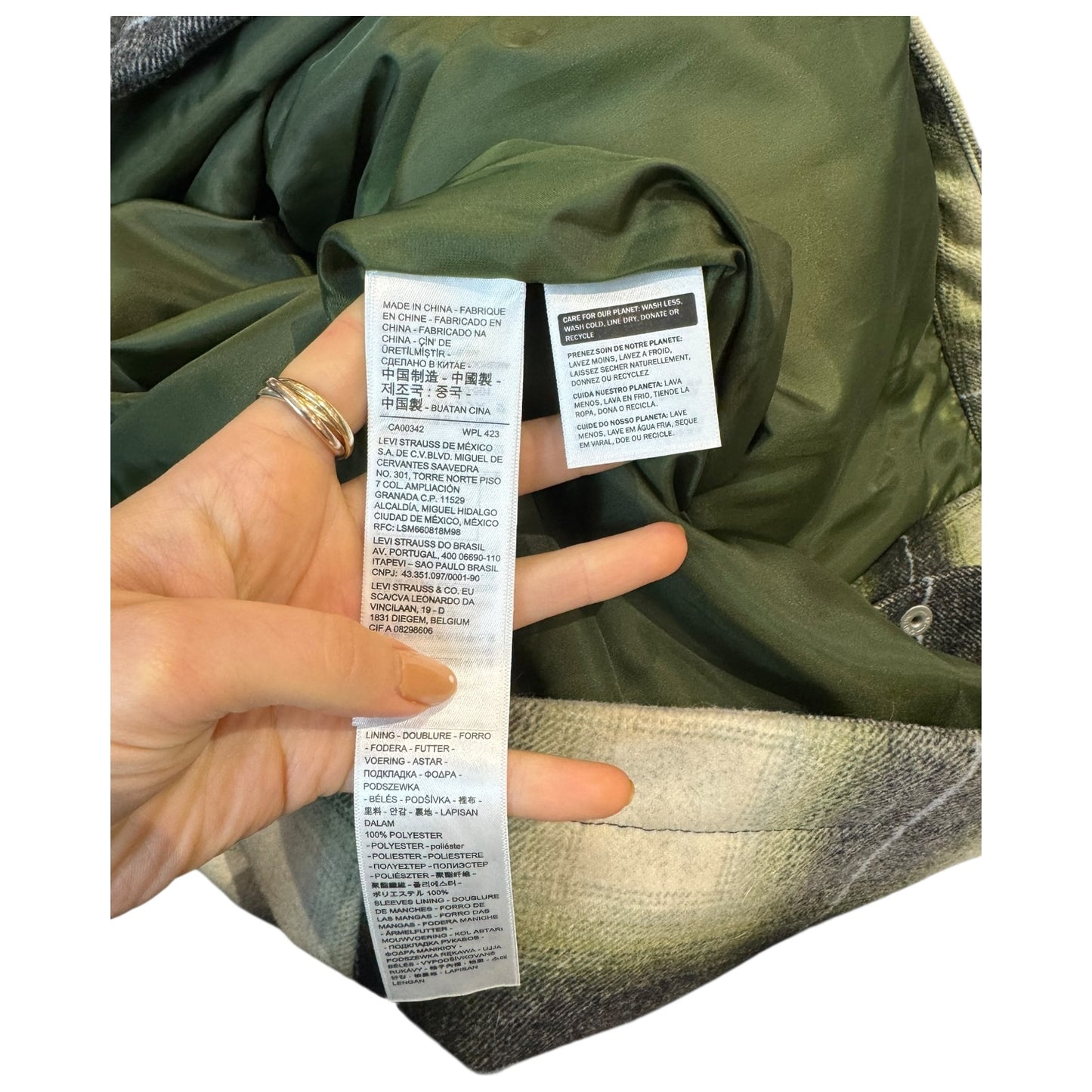 Levi's Dark Green Wool Shacket - 14/16