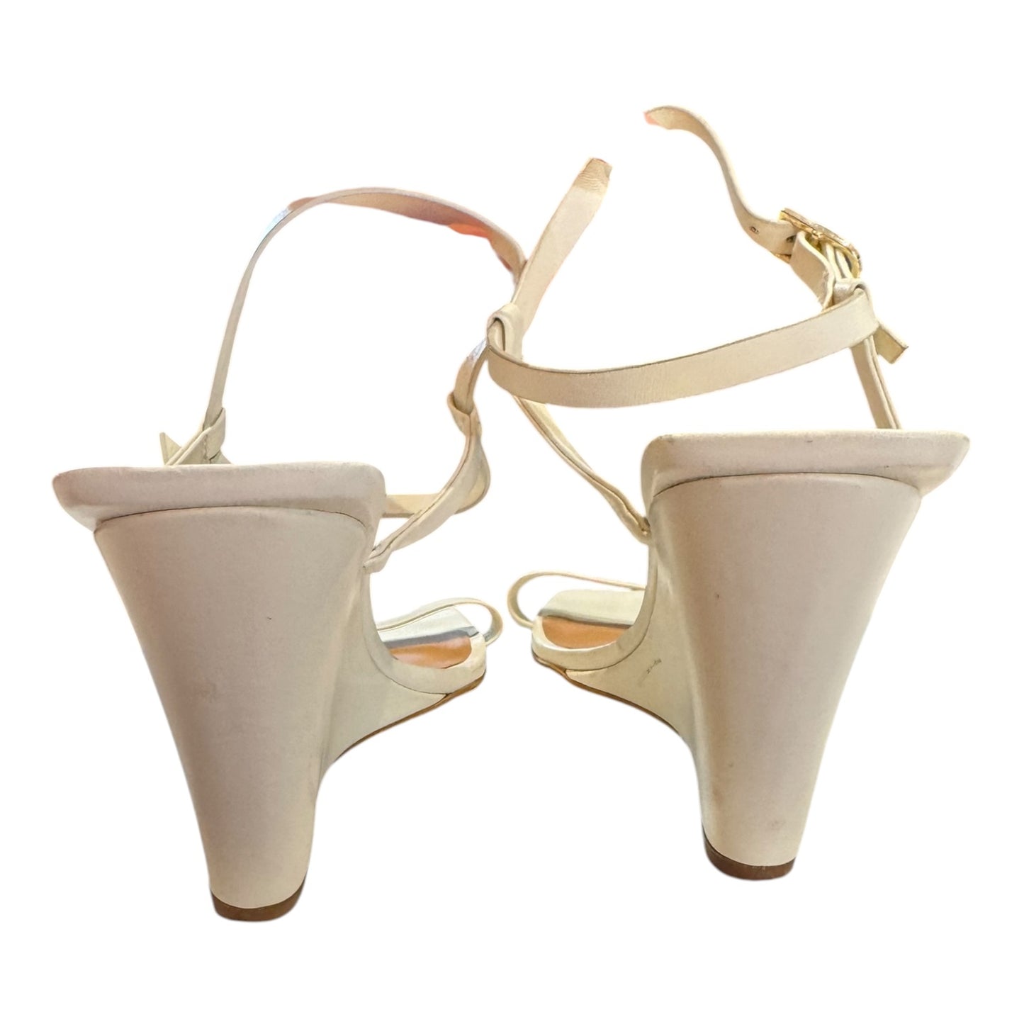 Jigsaw Cream Pippa Skinny Strap Wedge Heel - 37/4