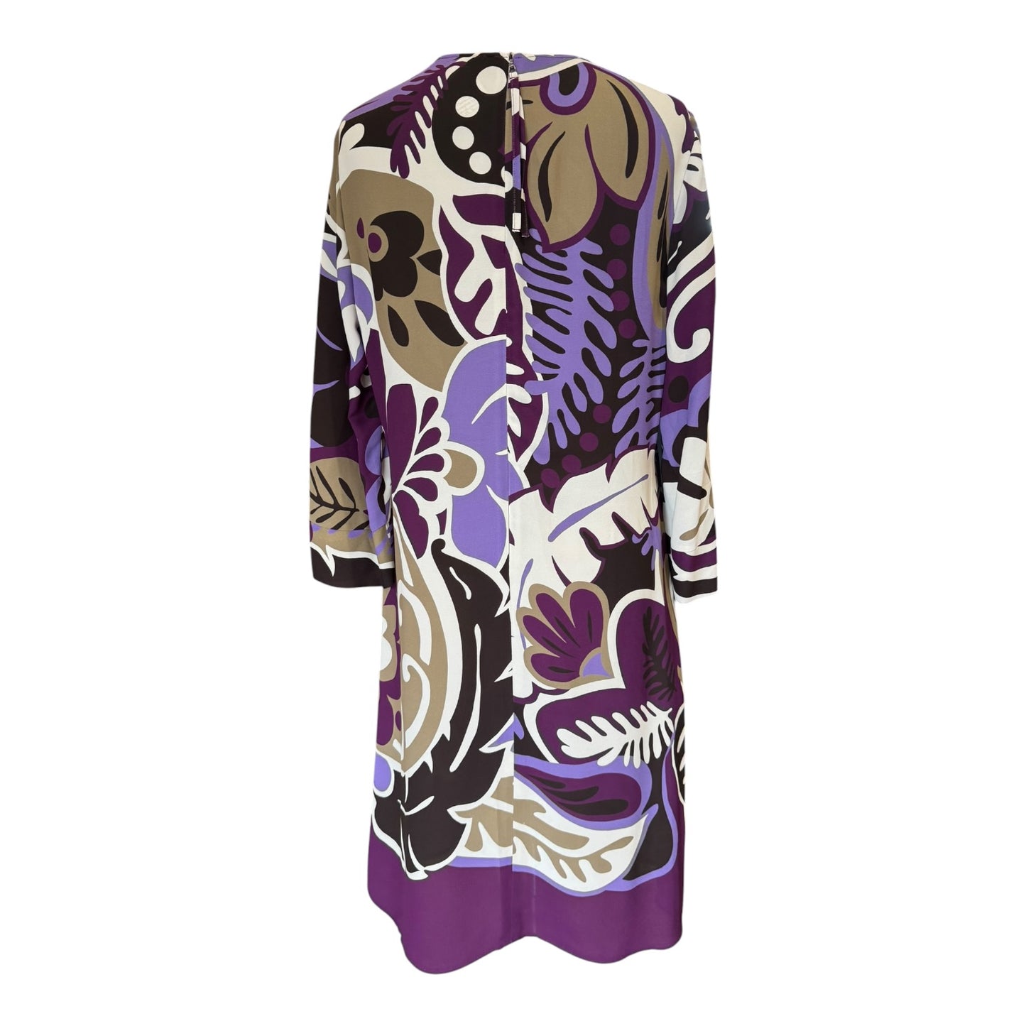 Luisa Cerano Purple Floral A Line Dress - 14