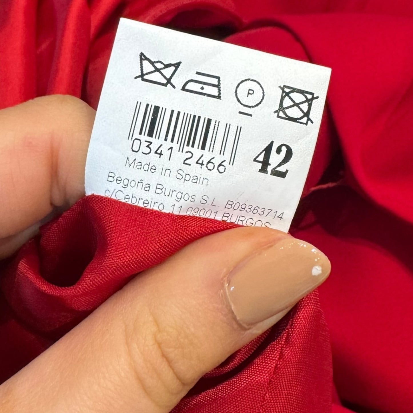 Moskada Red and Cream Dress - 10/12