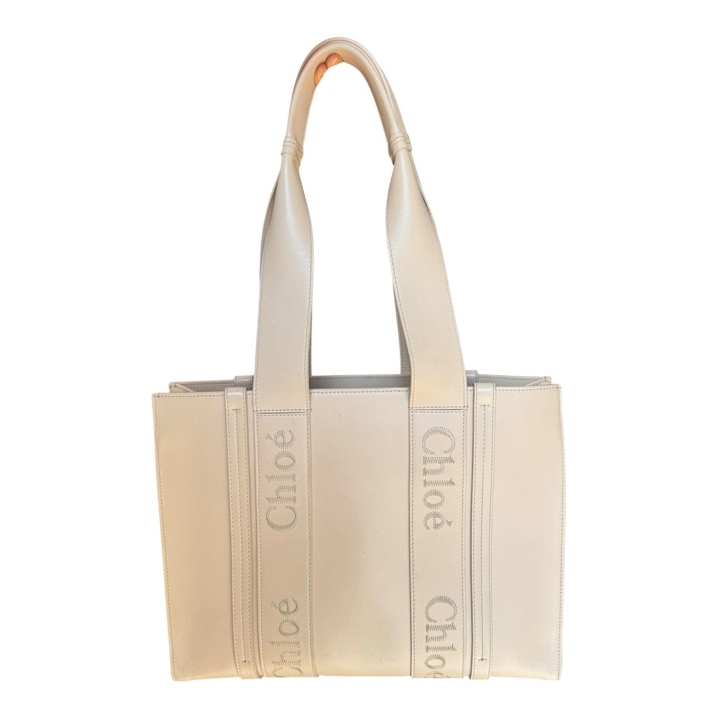 Chloe Leather Woody Tote Bag
