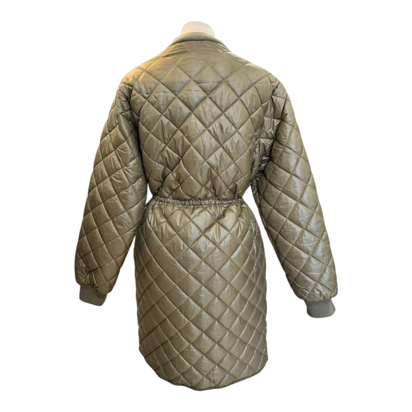 Jessica Graff Khaki Quilted Coat - 18