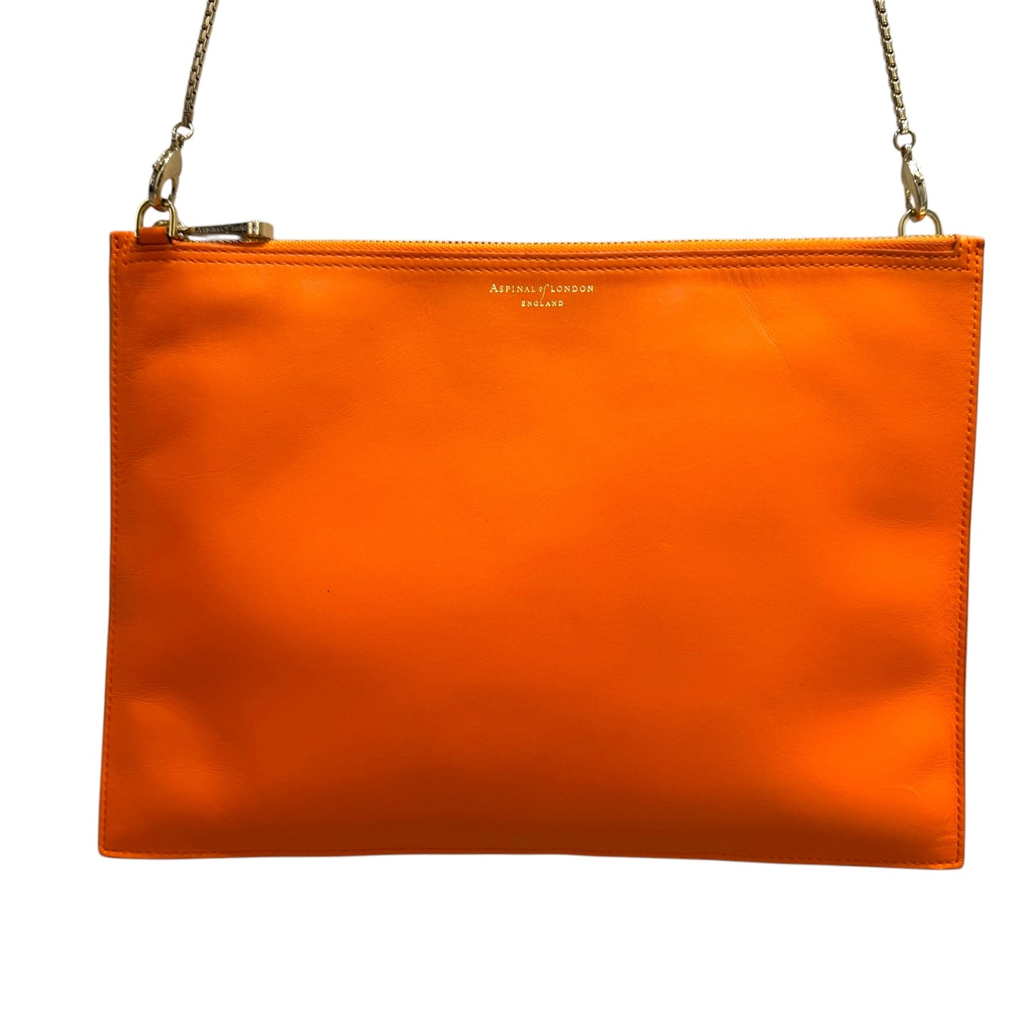 Aspinal Orange Clutch Bag