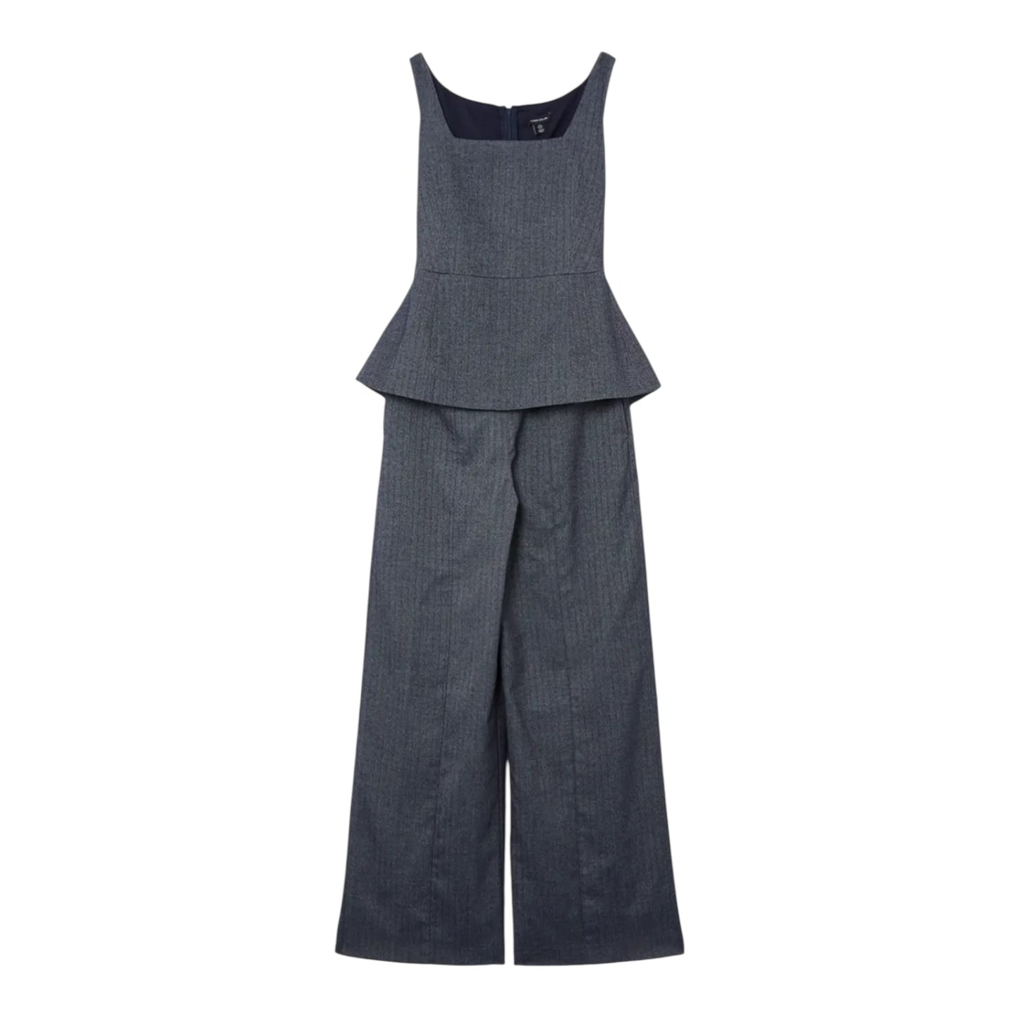 Karen Millen Herringbone Wide Leg Tailored Jumpsuit - 10