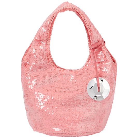 JW Anderson Pink Mini Sequined Tote Bag
