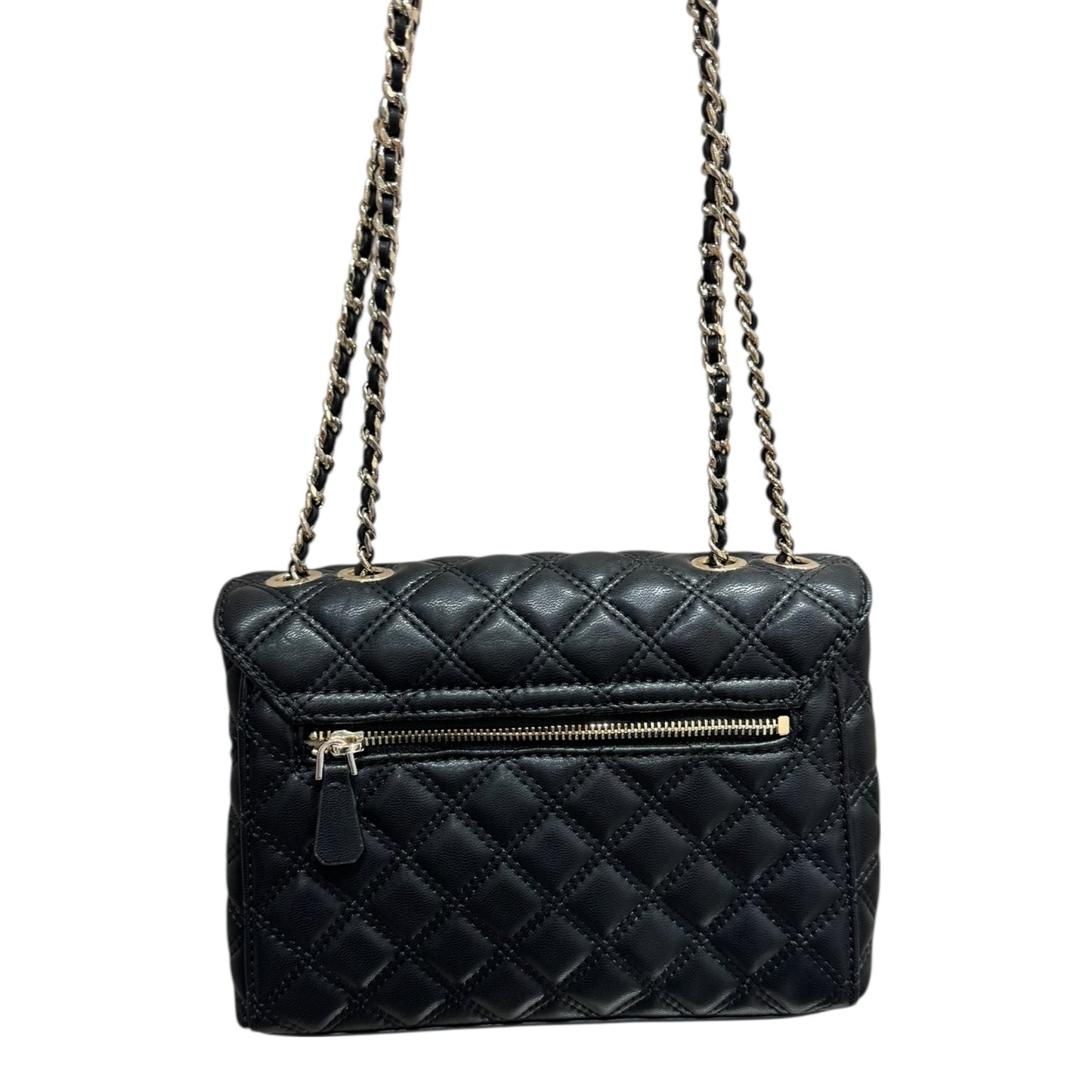 Guess Giully Quilted Black Crossbody Bag