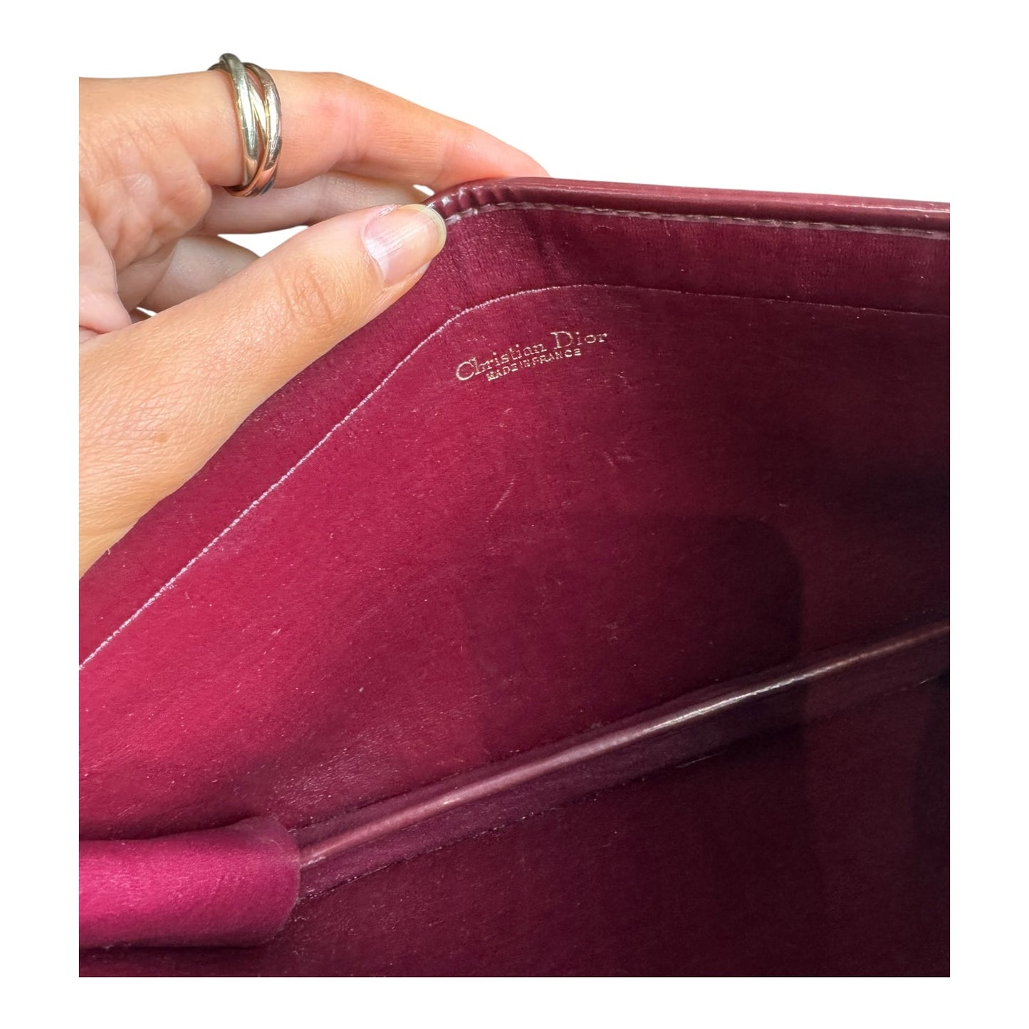 Dior Trotter Print Clutch Bag - Burgundy