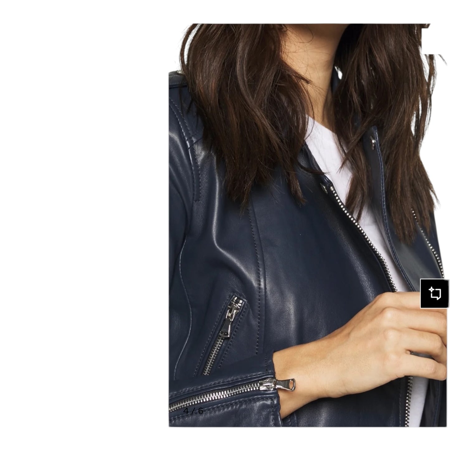Oakwood Navy Leather Jacket - 10/12