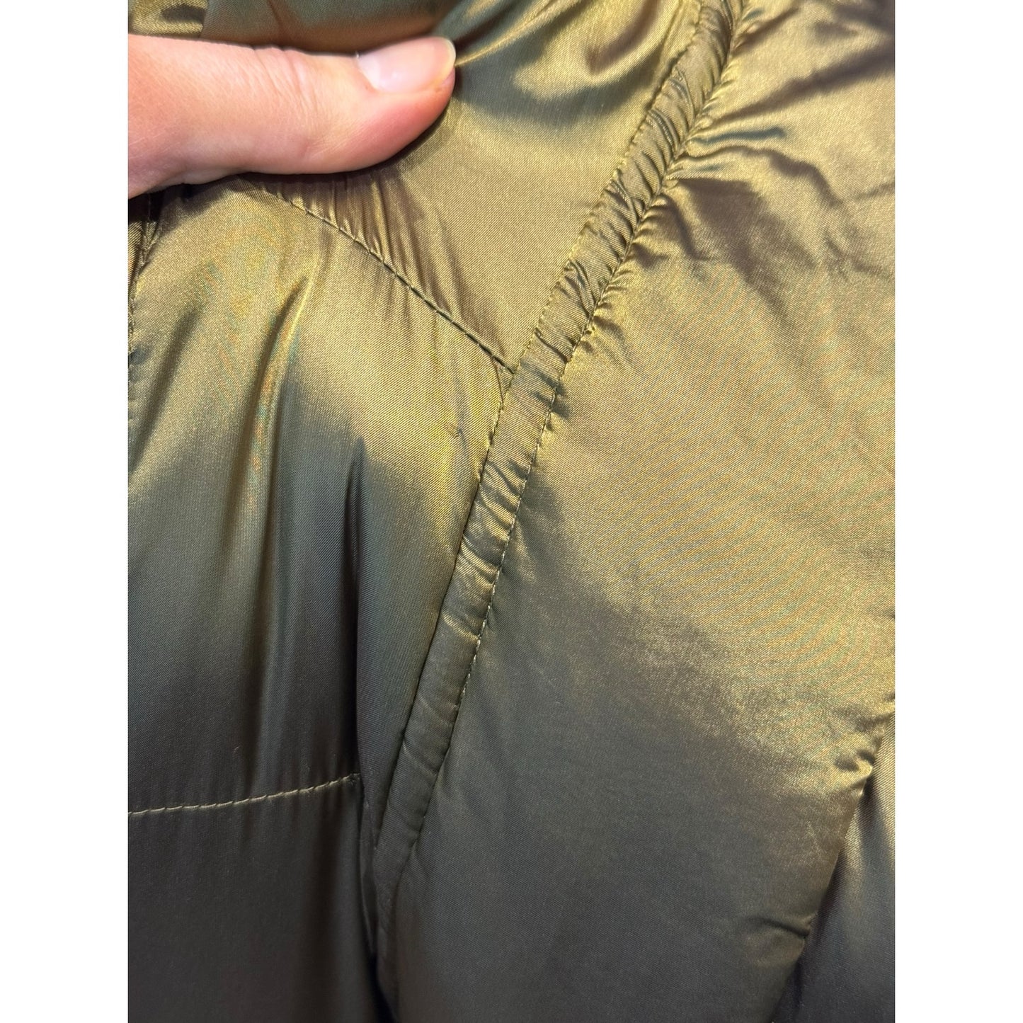 Caractere Olive Gold Puffer Coat - 12