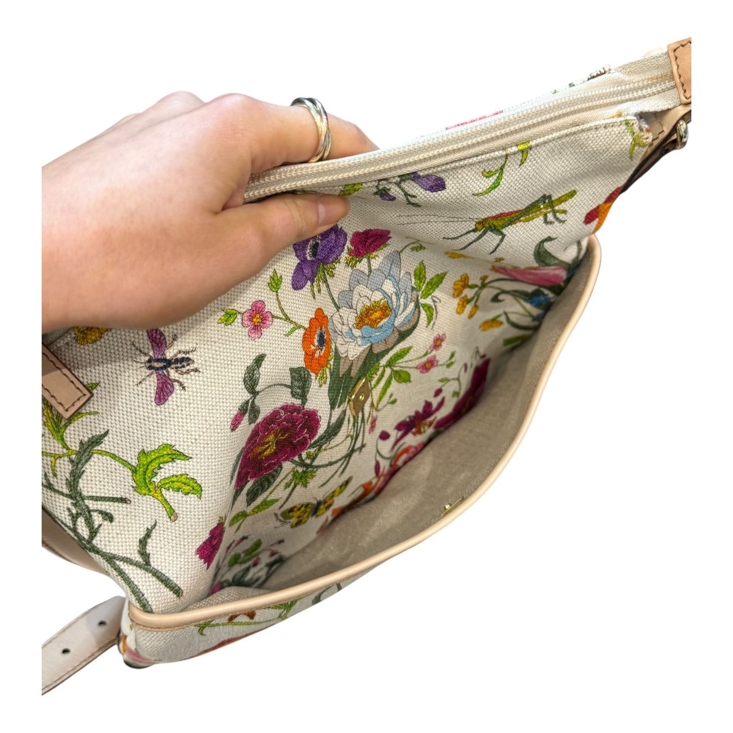 Gucci Floral Messenger Cross Body Bag