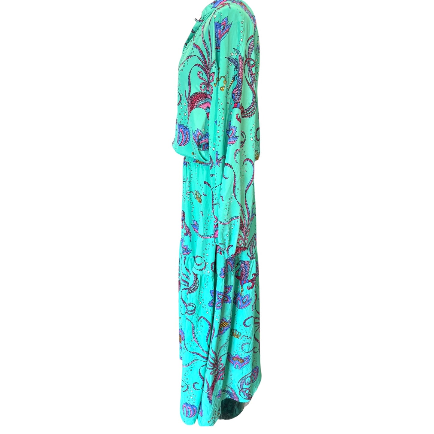 Stardust Turquoise Patterned Dress - 16