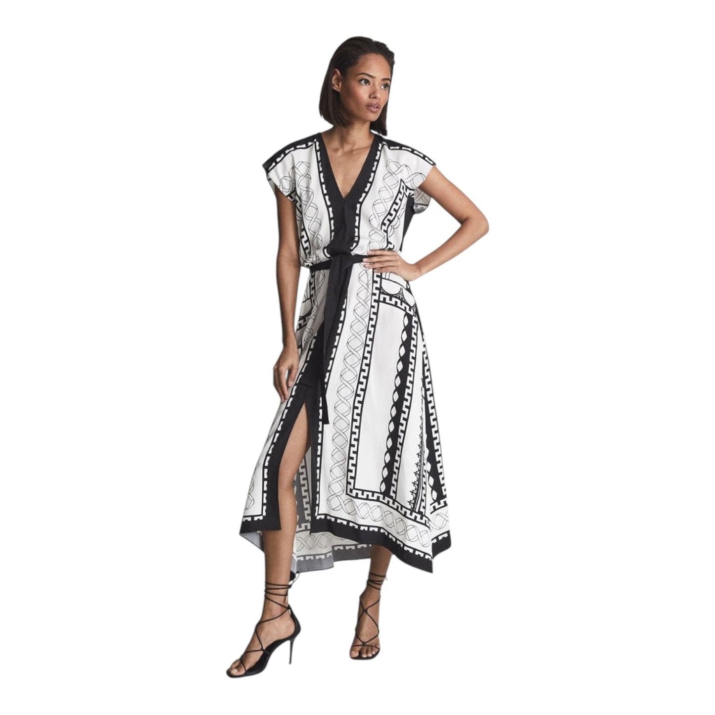 Reiss Hayley Scarf Print Dress - 14