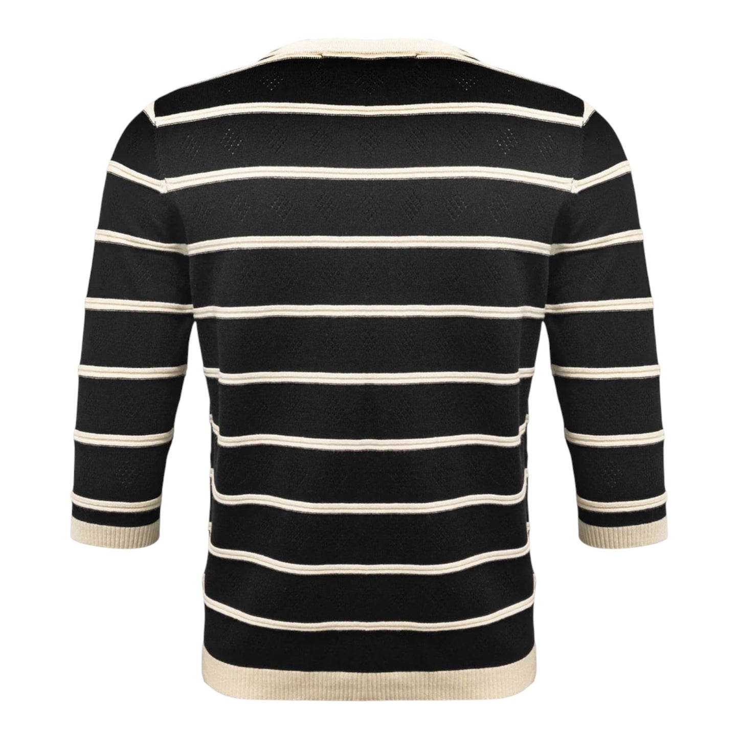 Costa Mani Black and Cream Two Piece Knit - 12 - NEW
