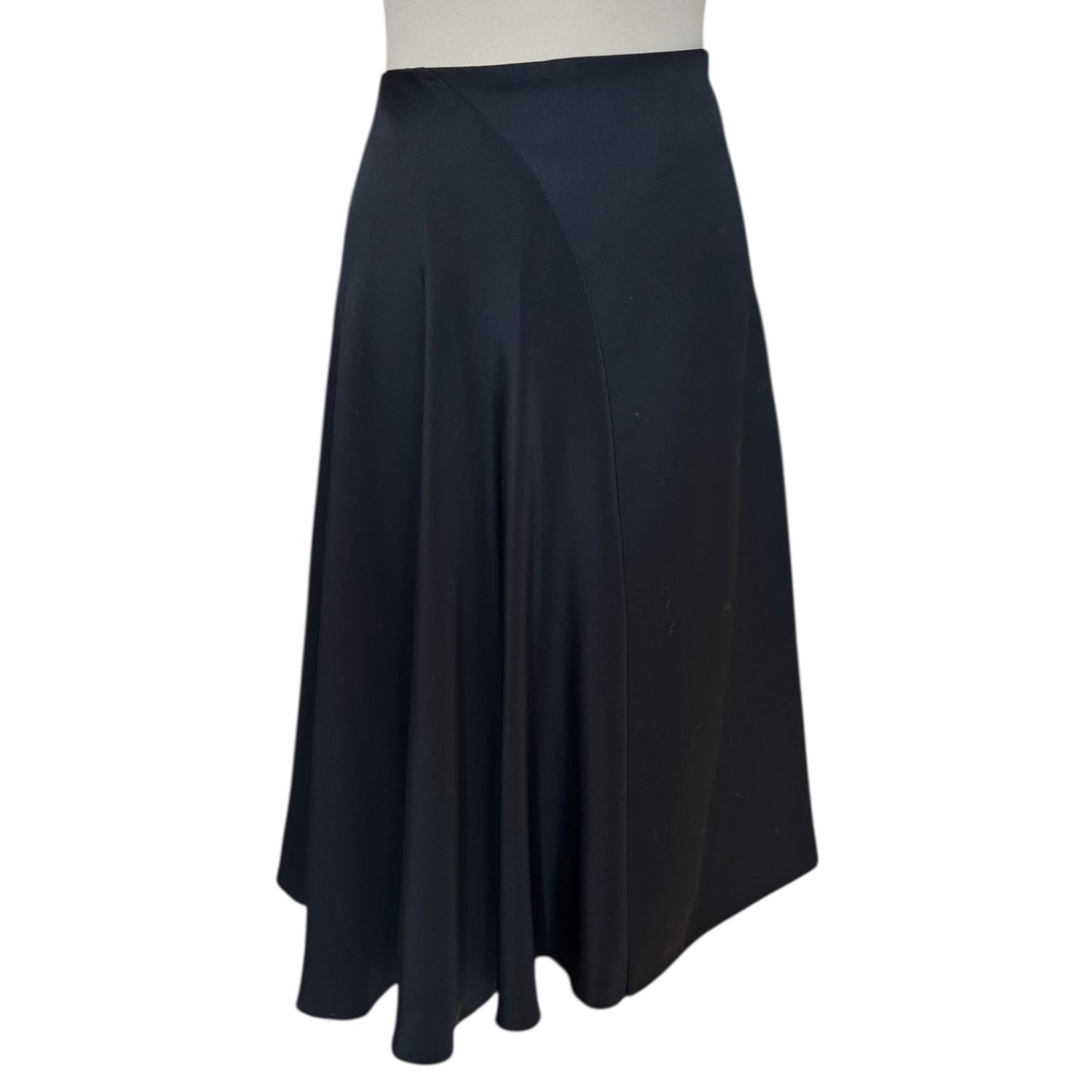 Philip Lim Black Asymmetric Wool and Silk Skirt - 10