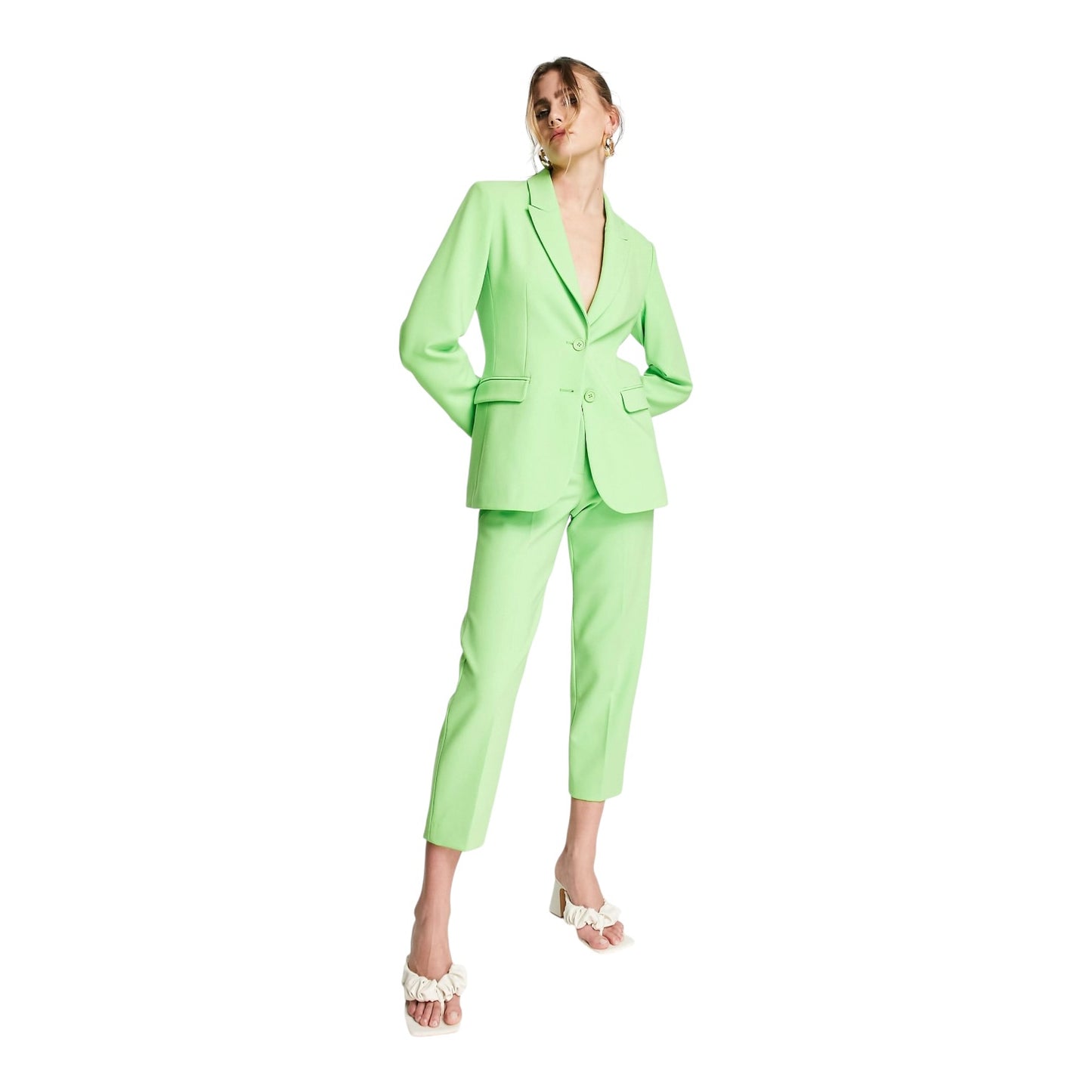 French Connection Lime Green Suit - 6 - NEW