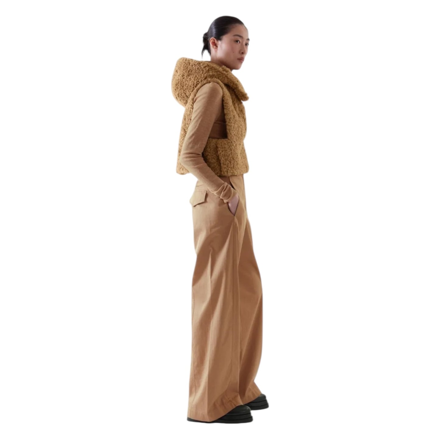 COS Hooded Faux Shearling Vest - 10/12