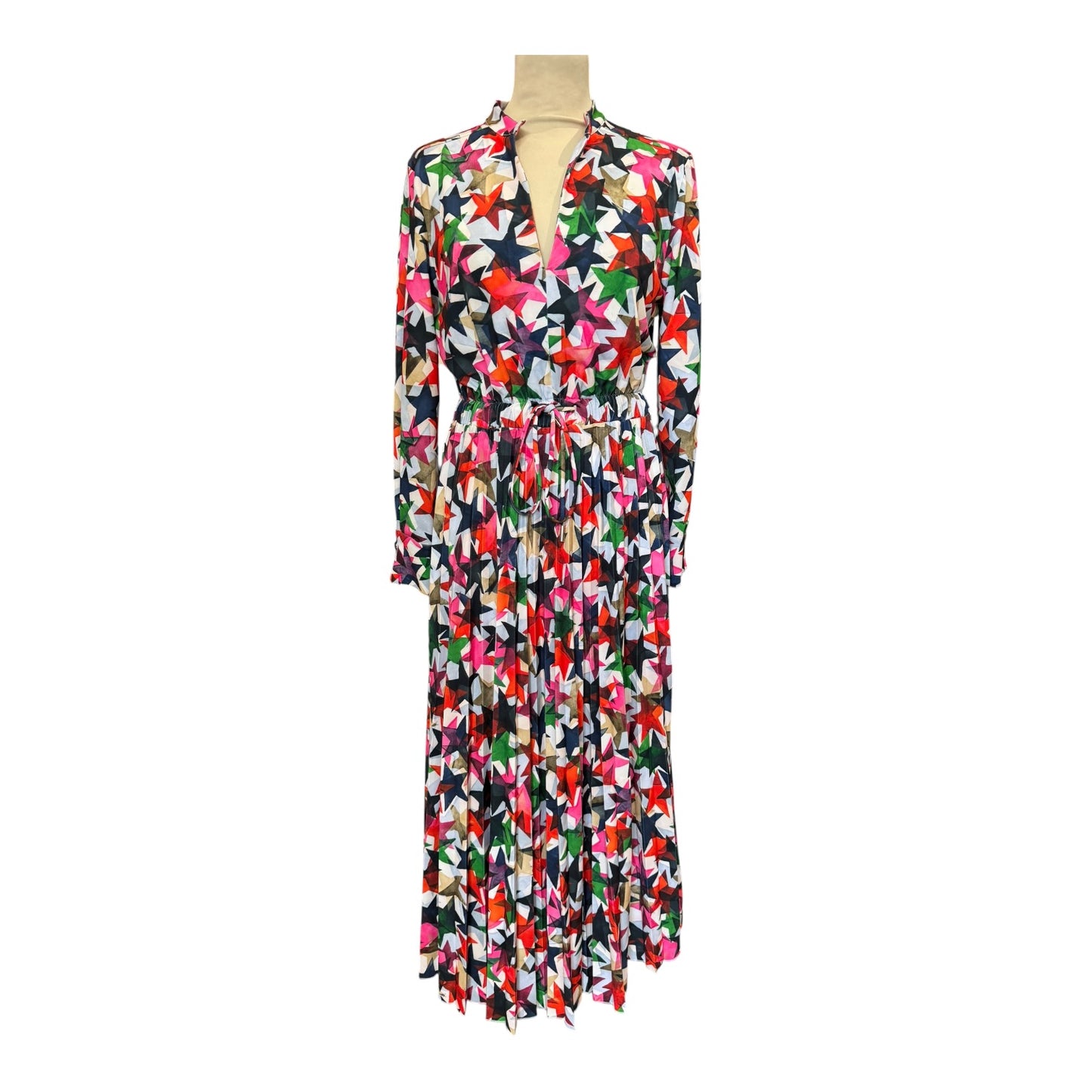Marella Callas Fuchsia Pink Star Print Jersey Dress - 12