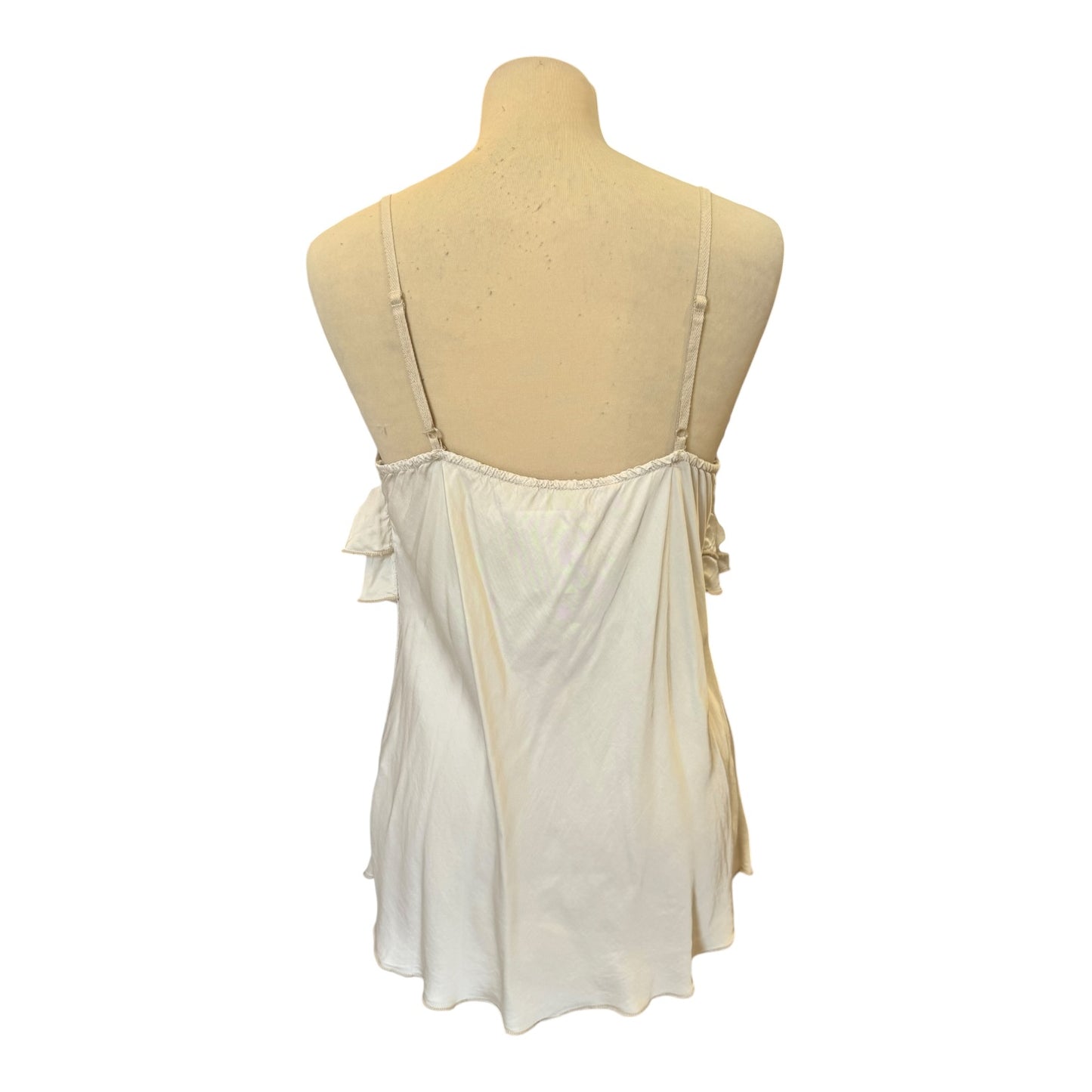 Costa Mani Taupe Ruffle Cami Top - 10