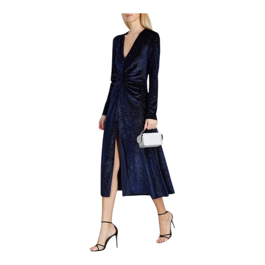Rotate Birger Christensen Navy Velvet Sparkle Dress - 10/12