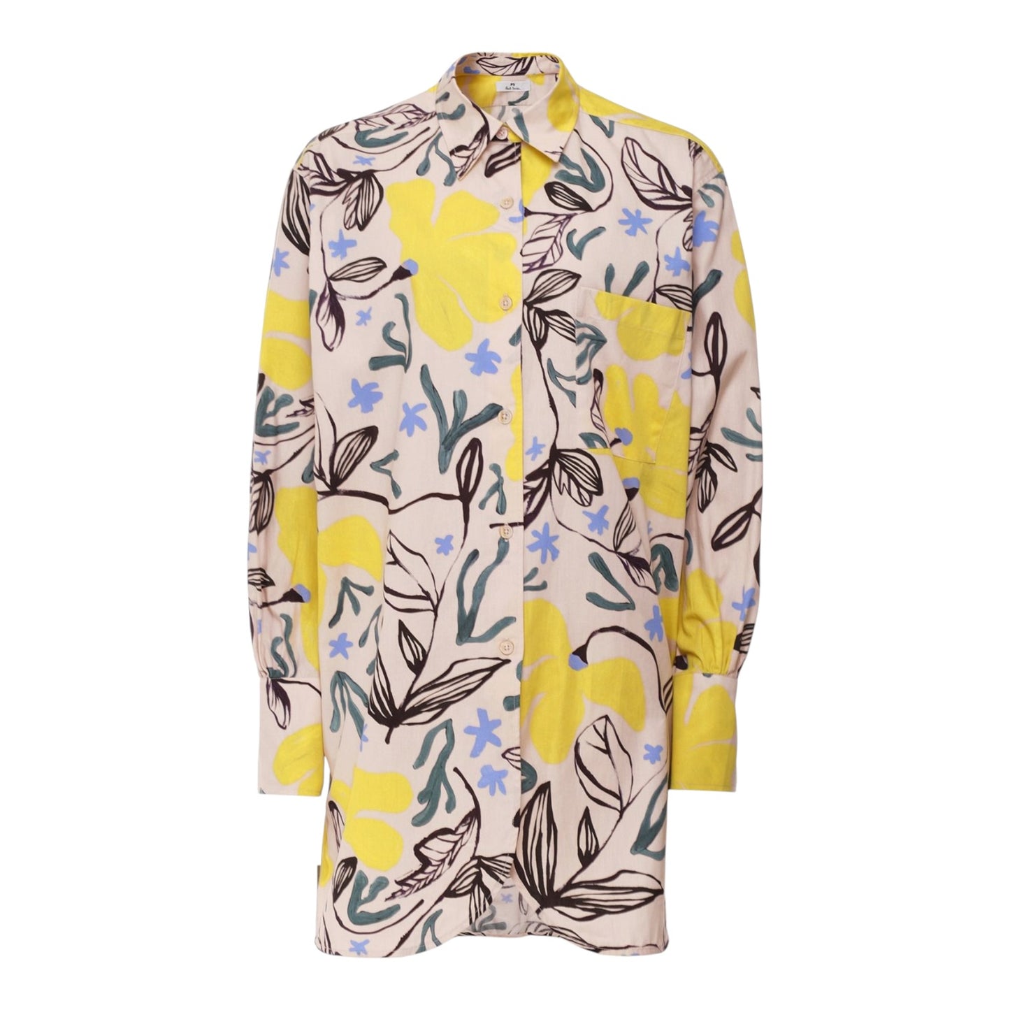 Paul Smith Yellow Floral Oversized Shirt - 12/14