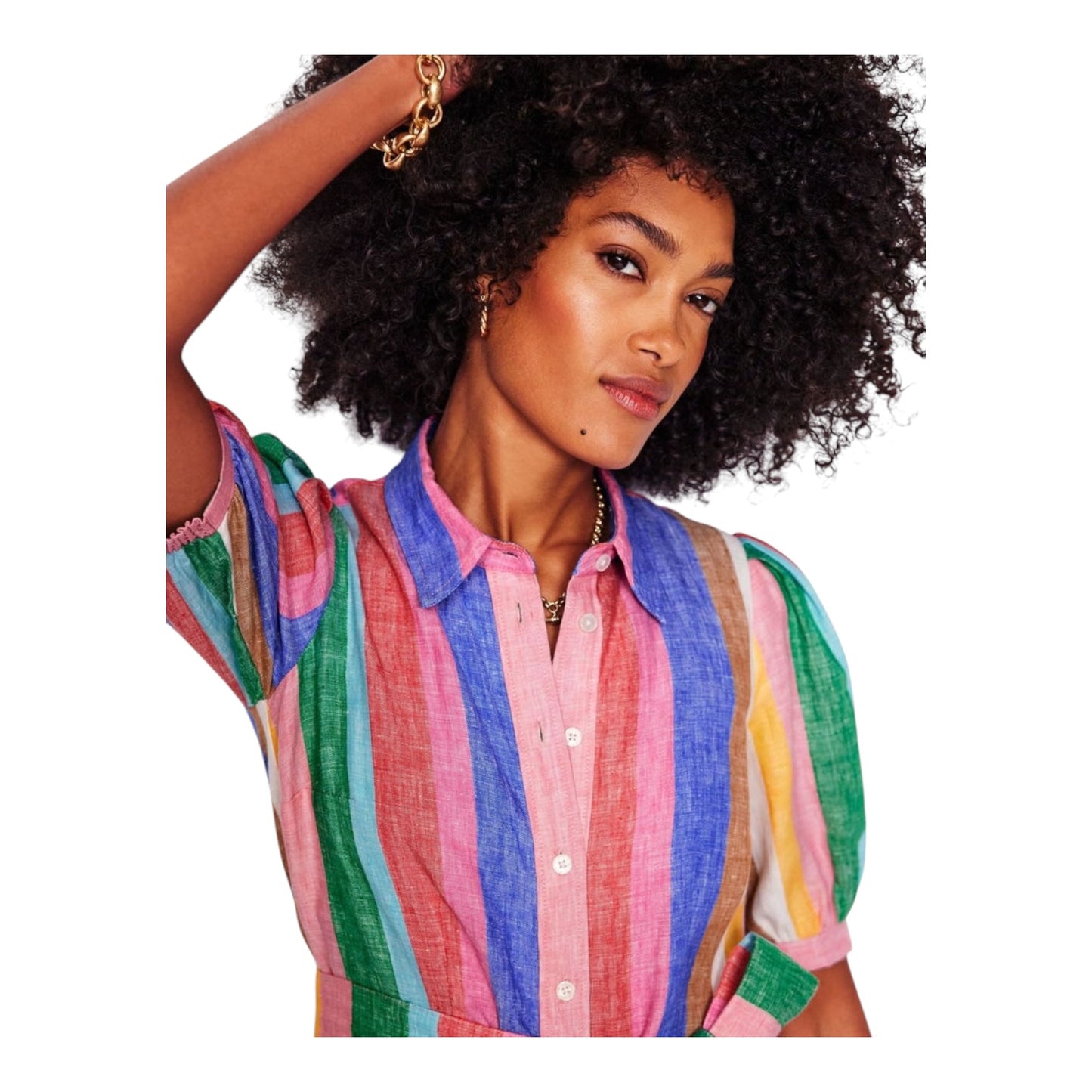 Boden Alexa Linen Maxi Shirt Dress - 10P